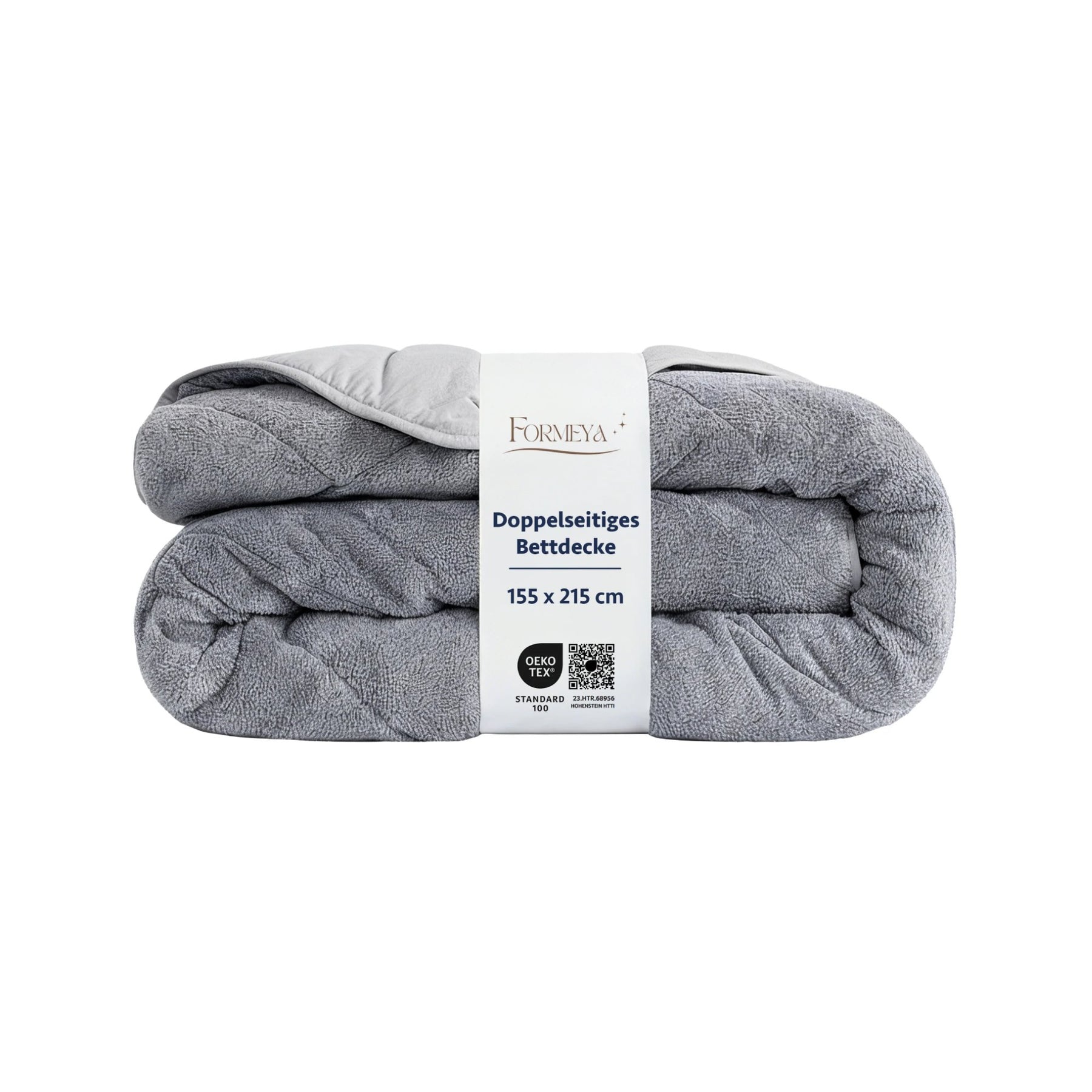 Formeya Luxus Steppdecke Wellsoft Grau 220x240 cm Komfort