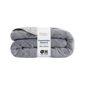 Formeya Luxus Steppdecke Wellsoft Grau 220x240 cm Komfort