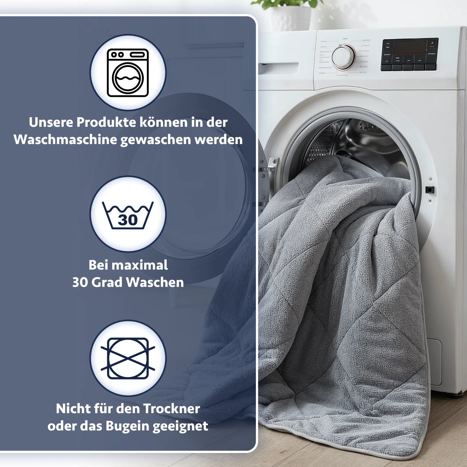 Formeya Bettdecke Wellsoft Grau Ecke Detailansicht Nähte