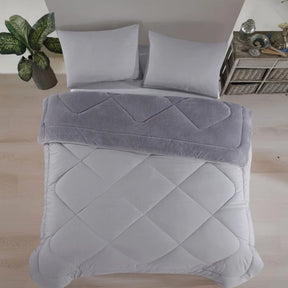 Formeya Wellsoft Steppdecke Grau Nahaufnahme Steppung Details