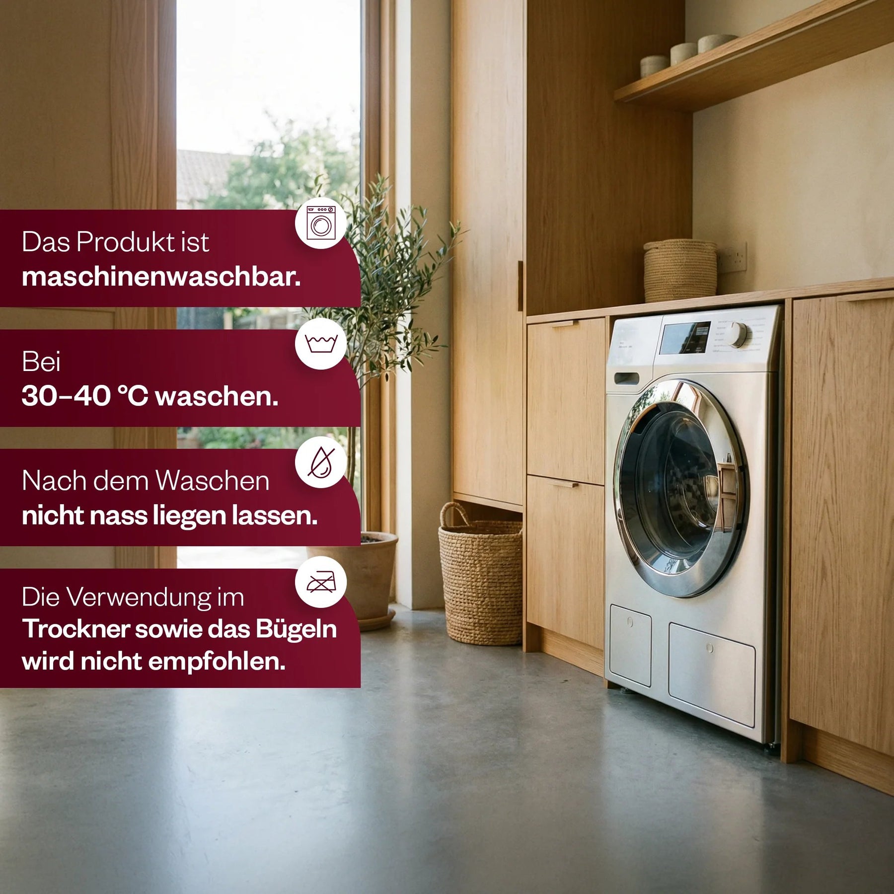 Luxus-Steppdecke Bordeaux Kissenbezug Arrangement Schlafkomfort