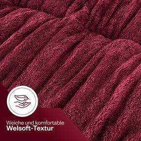 Formeya Wellsoft-Steppdecke Bordeaux Set Bettausstattung vollständig