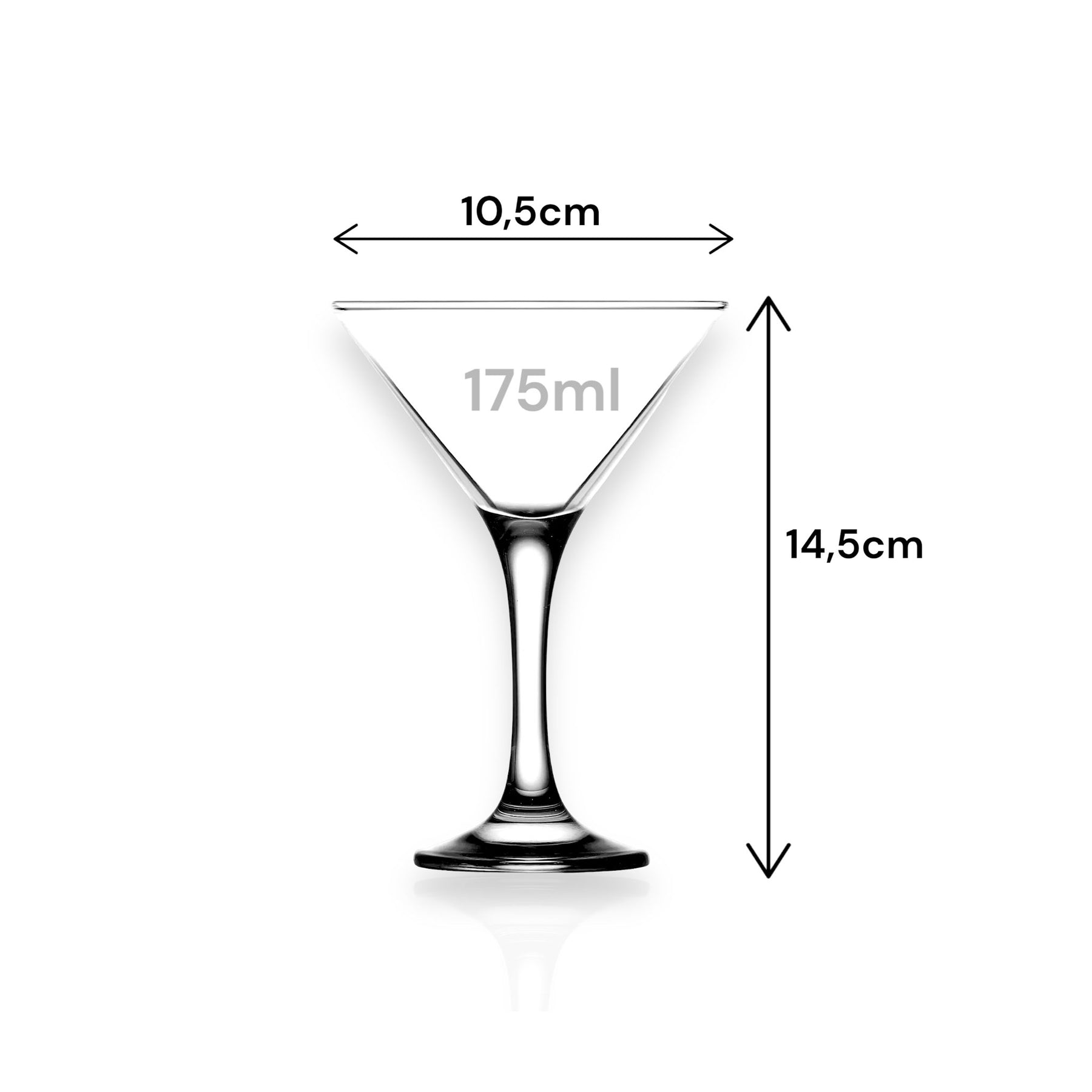 LAV Misket Martinigläser – 175 ml-6 oz, 1er Set