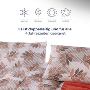 Nordic Schiller Wellsoft 4-Jahreszeiten Doppelseitige Bettdecke - Ziegelrot