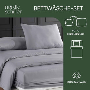 Nordic Schiller Bettwäsche-Set – 100% Baumwolle-Einzelperson