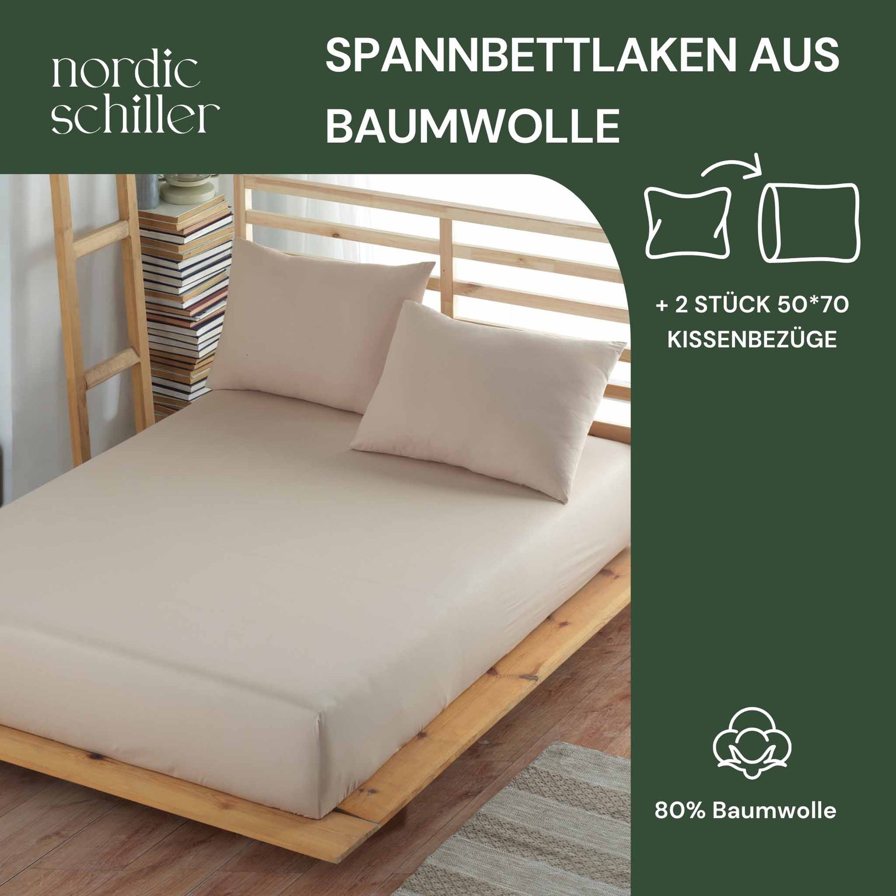 Nordic Schiller Ranforce Baumwoll-Spannbettlaken