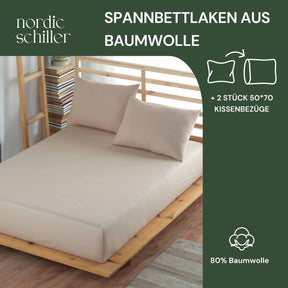 Nordic Schiller Ranforce Baumwoll-Spannbettlaken