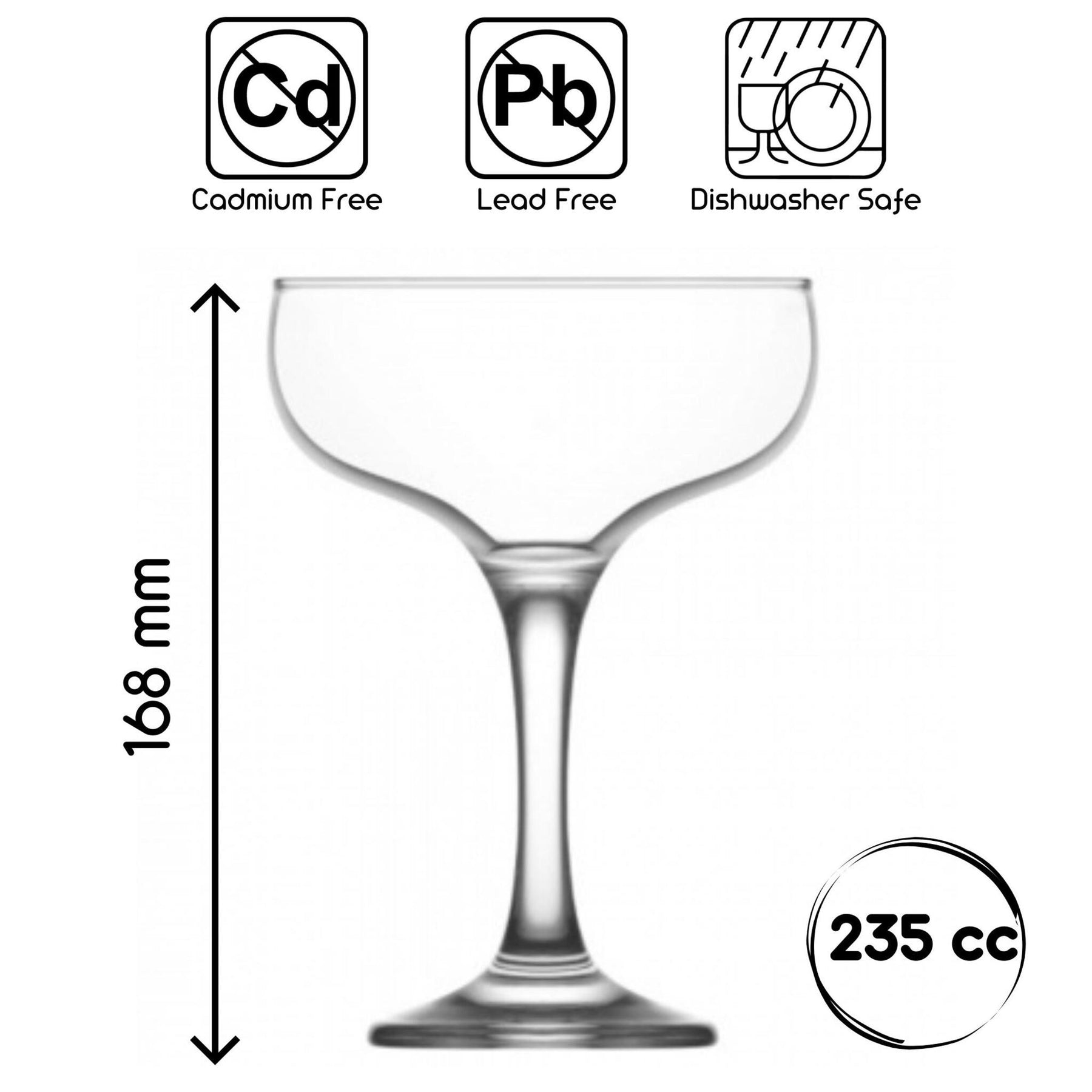 LAV Misket Champagnergläser - 235 ml (8 oz)