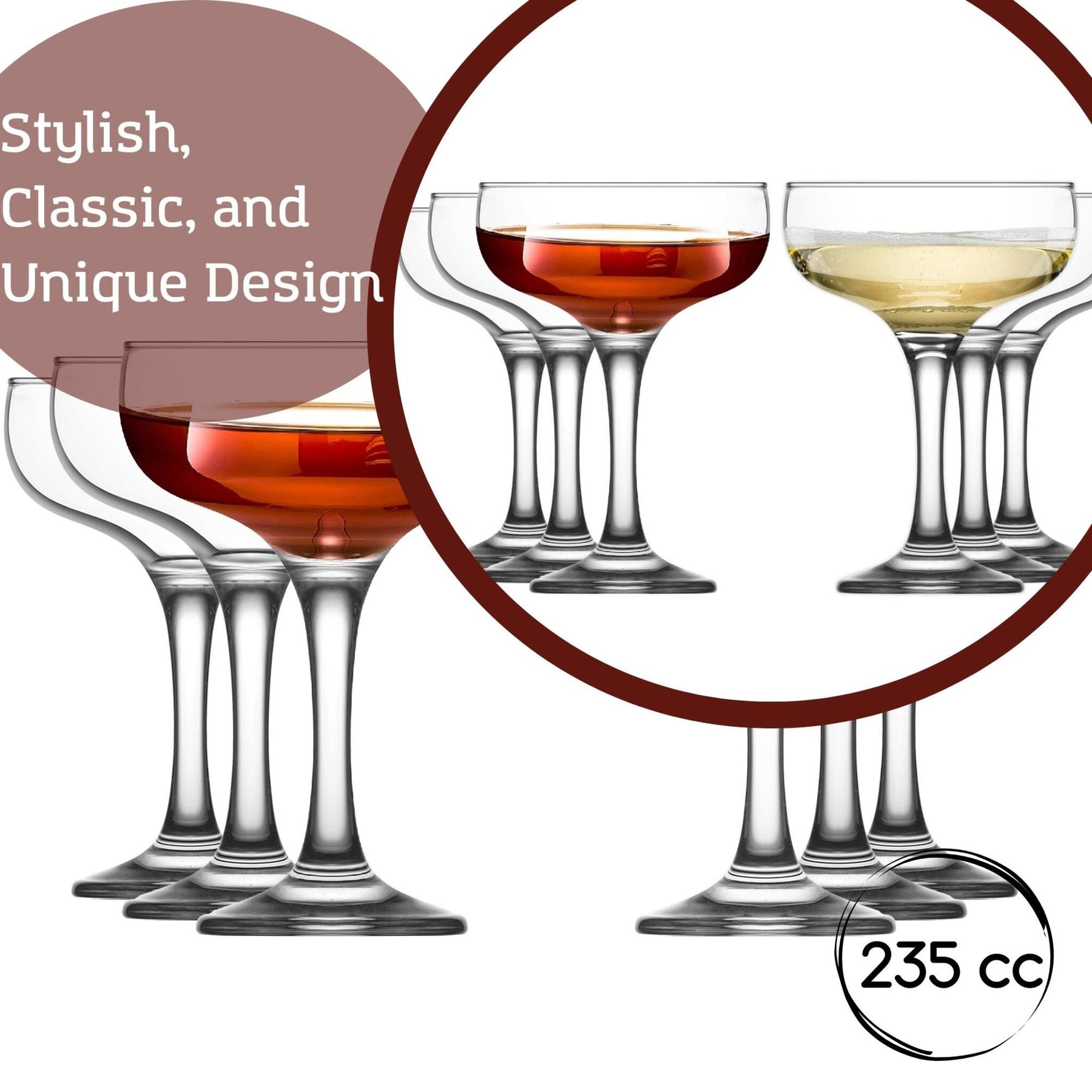 LAV Misket Champagnergläser - 235 ml (8 oz)