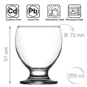 LAV Teo Softdrinkgläser – 250 ml (8 1/2 oz), 6er Set