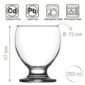LAV Teo Softdrinkgläser – 250 ml (8 1/2 oz), 6er Set
