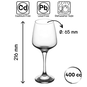 LAV Lal Allzweckgläser – 400 ml (13 1/2 oz), 6er Set