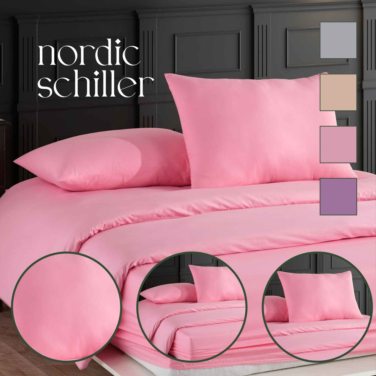 Nordic Schiller Bettwäsche-Set – 100% Baumwolle - Doppelperson