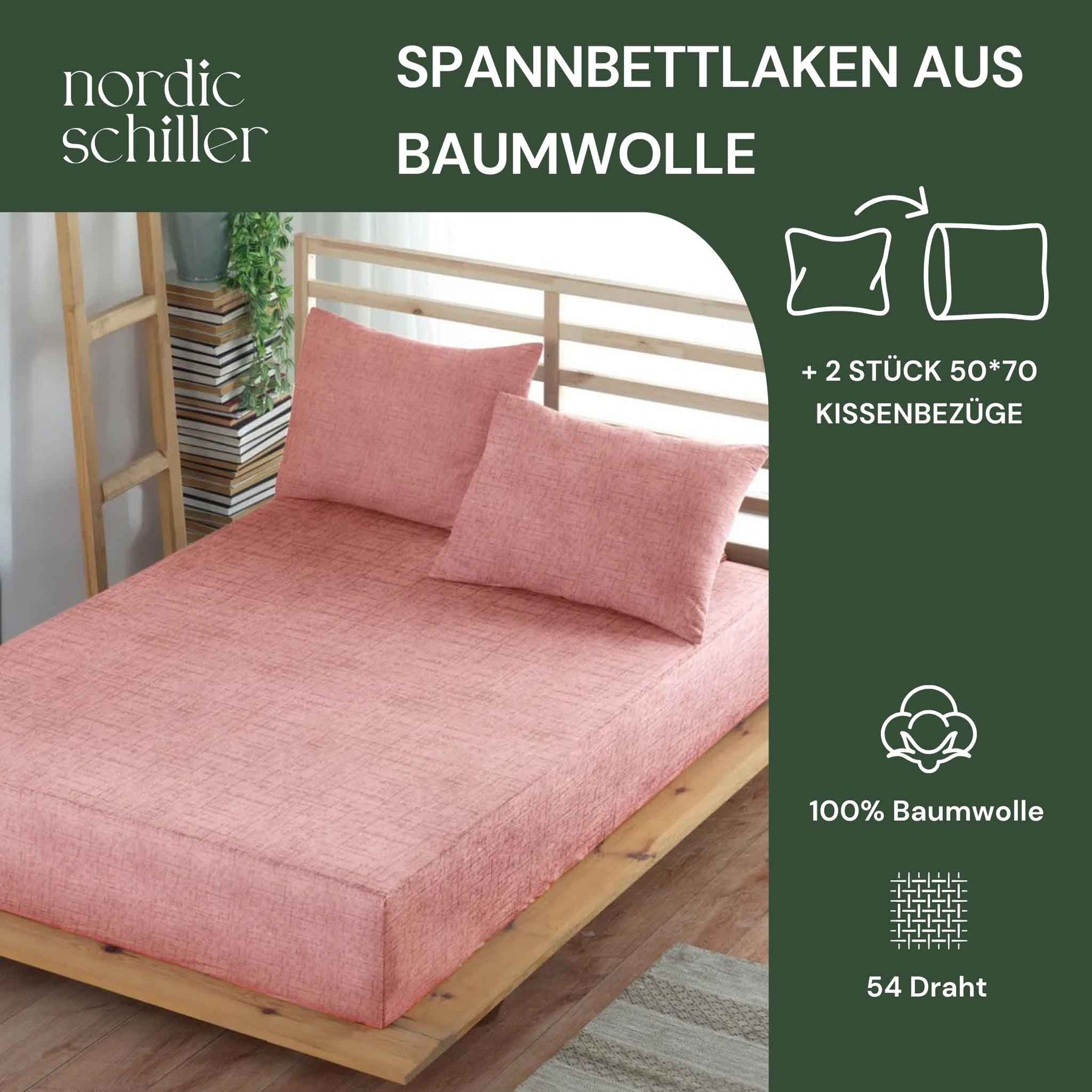Nordic Schiller Baumwoll-Polyester Spannbettlaken