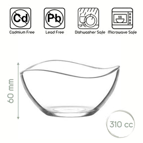 LAV Vira Glasschalen – 310 ml (10 1/2 oz), 6er Set