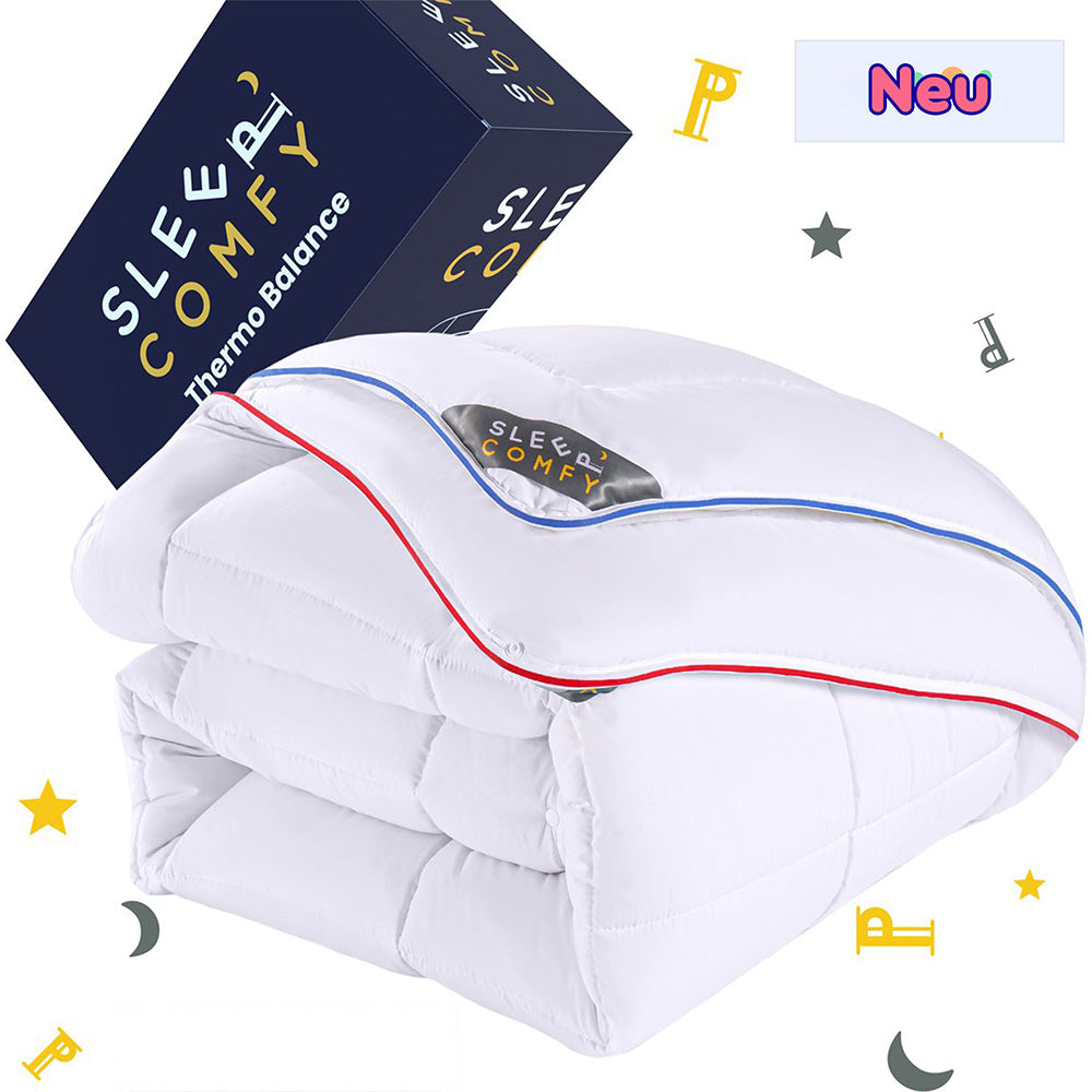 Sleep Comfy Thermo Balance - 4-Jahreszeiten Einzeldecke, Antiallergisch