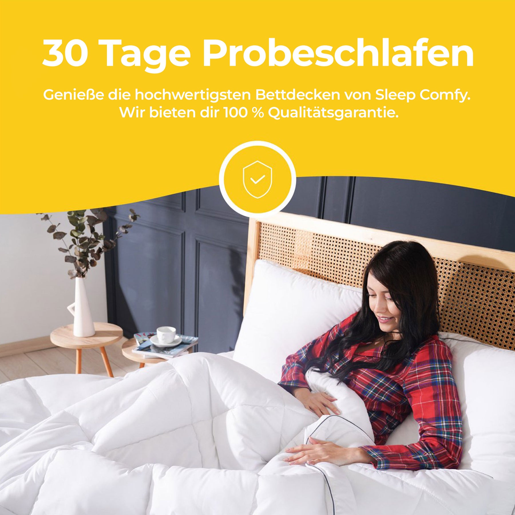 Sleep Comfy Thermo Balance - 4-Jahreszeiten Einzeldecke, Antiallergisch