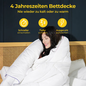 Sleep Comfy Thermo Balance - 4-Jahreszeiten Einzeldecke, Antiallergisch
