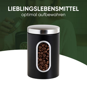 Michelino Marie Vorratsdosen 3er Set - 1L, 1.5L, 2.5L Vorratsgläser / Schwarz