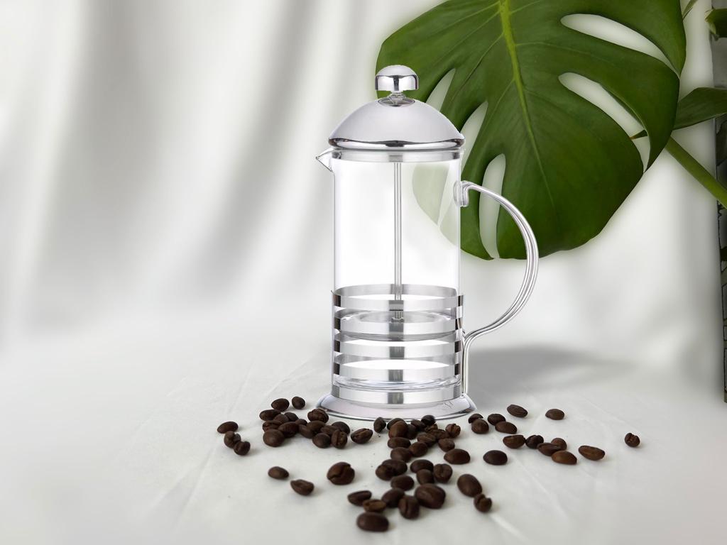 French Press Kanne Stempelkanne mit Edelstahl Filter auch für Tee 1000ml