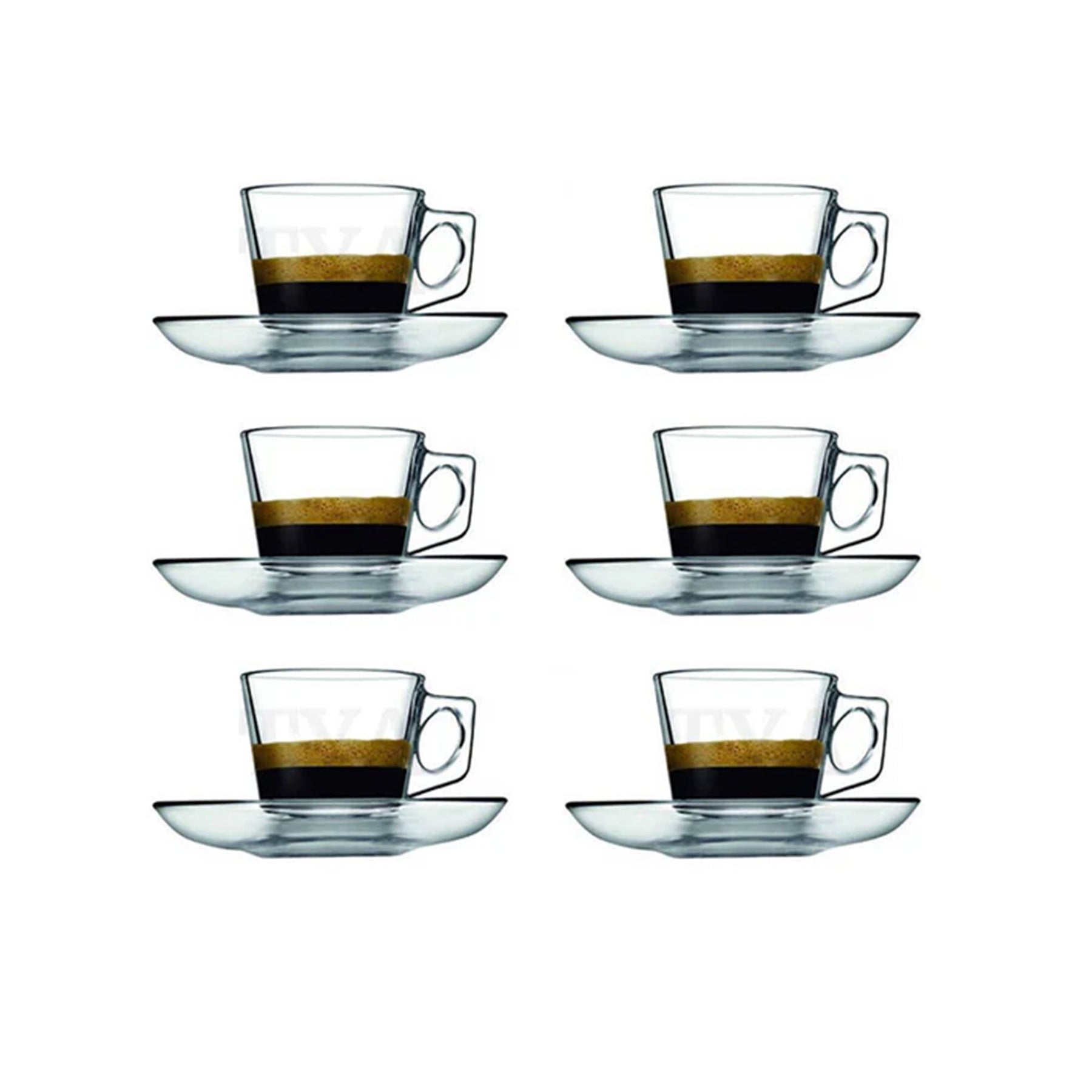 Pasabahce Vela 12-tlg. Cup & Saucer Set (80 cc)