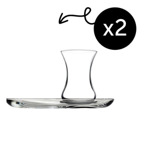 Pasabahce  Teeglas und Untertasse 2 set ful image