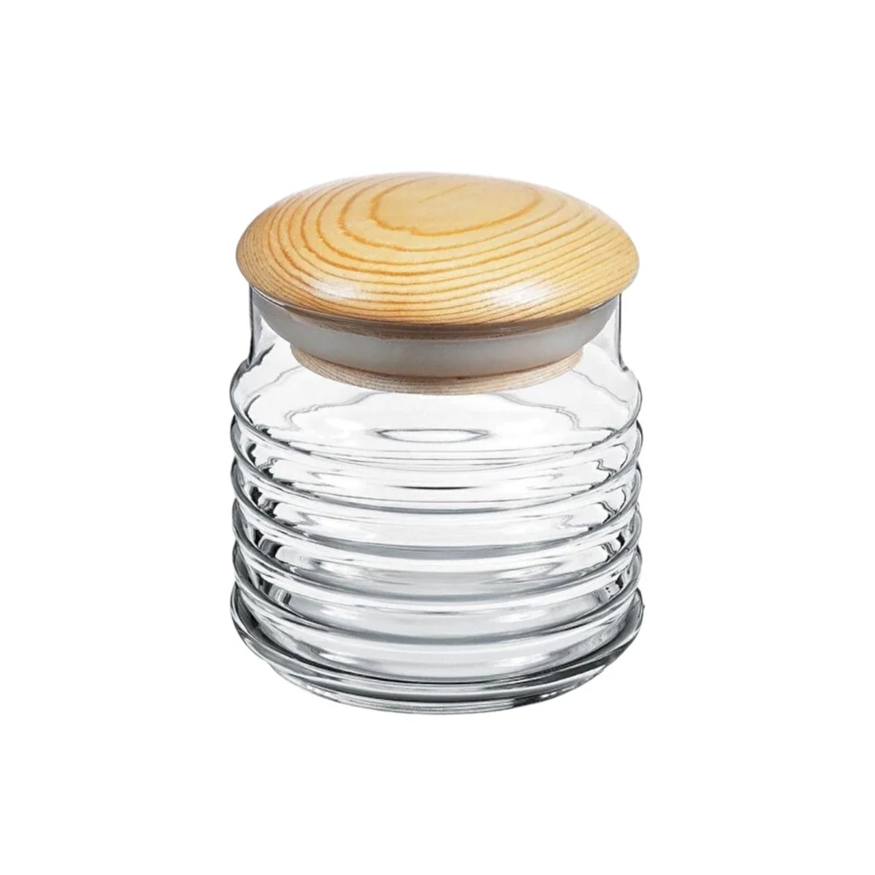 Pasabahce Babylon Glasdose 665 ml mit Holzdeckel