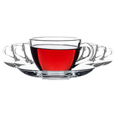 Pasabahce Basic Glastassen Set mit Unterteller 12-tlg 238 ml