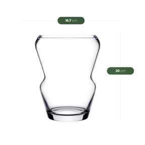 Pasabahce Crystallin PEKO Vase - H: 200 mm, Ø: 167 mm, 1 Stück