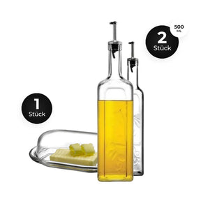 Pasabahce Homemade Kuchen Set Ölflaschen 500 ml Butterdose