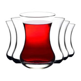 Pasabahce Incebel Teegläser 6-tlg, 125 ml schwarz