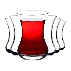 Pasabahce Incebel Teegläser 6-tlg, 125 ml schwarz