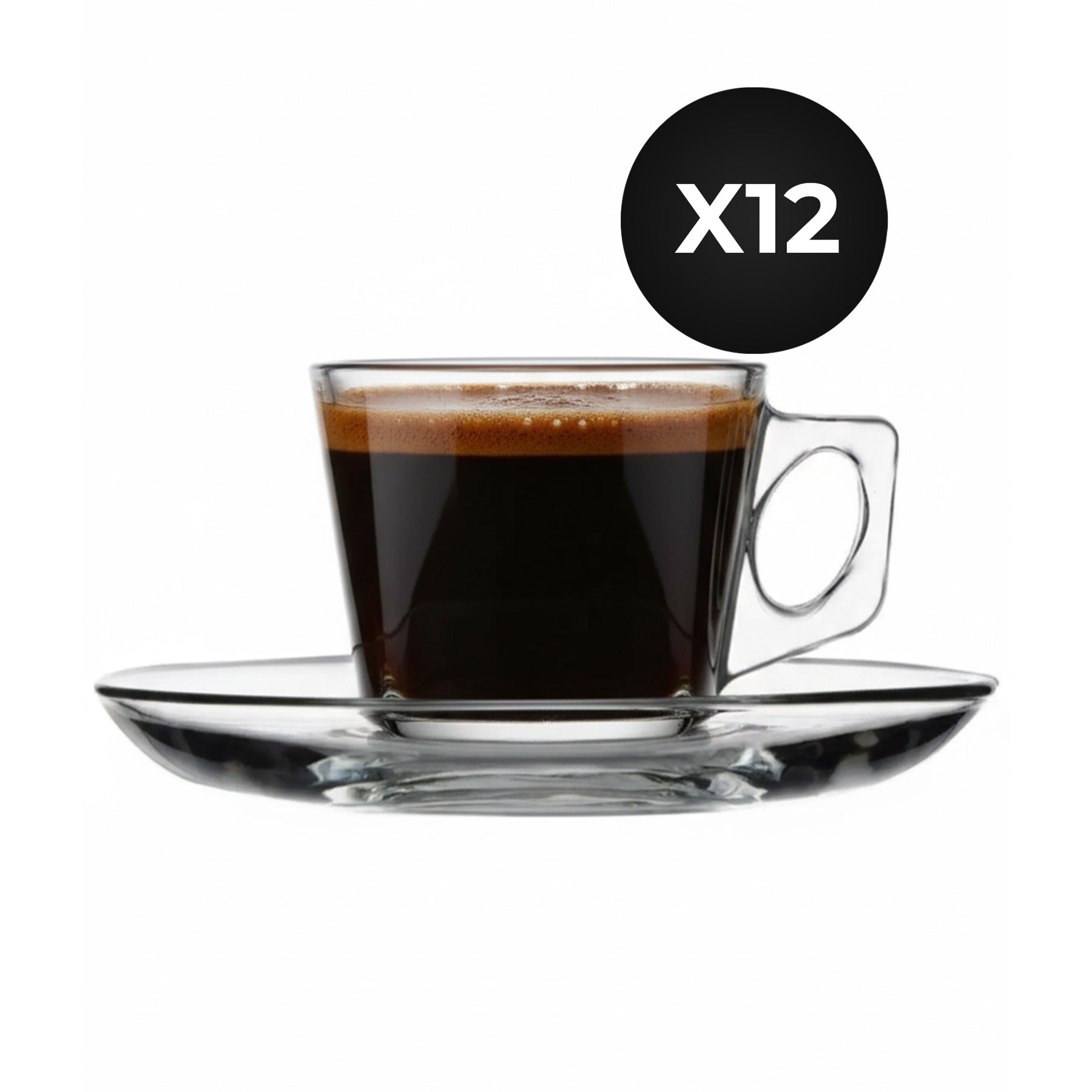 Pasabahce Vela Cup & Saucer Set 12-tlg 80 ml