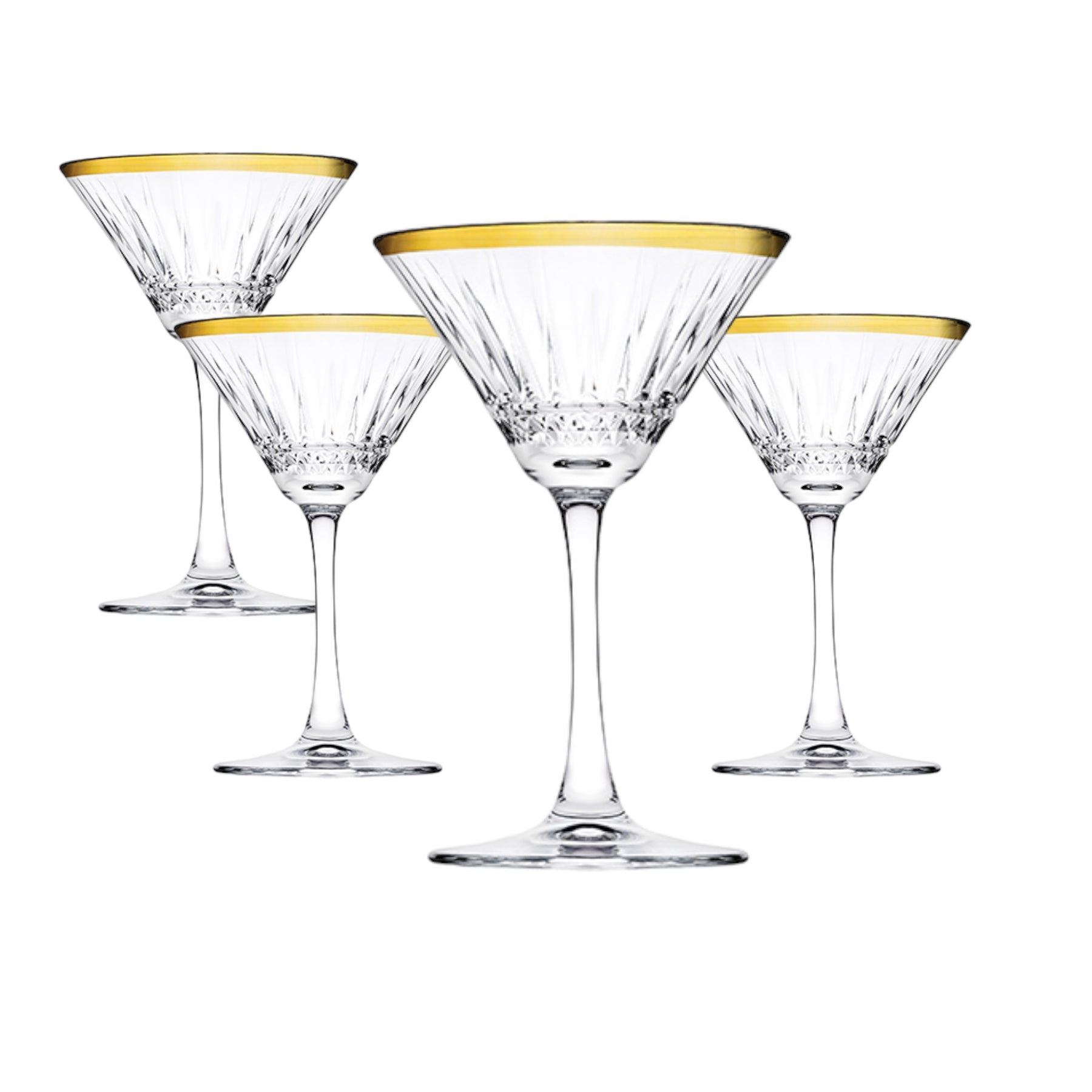 Pasabahce Trinkgläser, Champagnerglas, Golden, 4tlg, 175cc