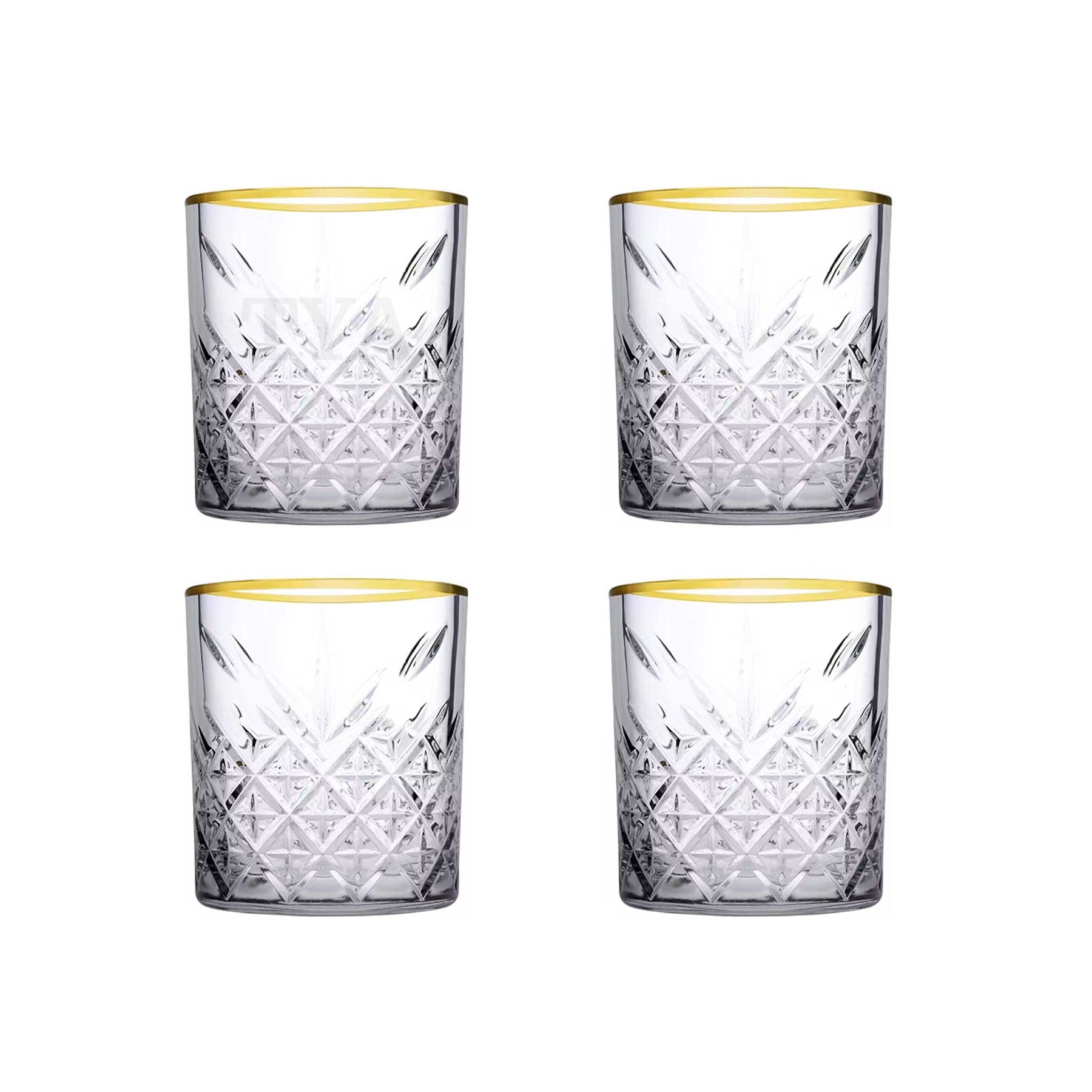 Pasabahce Trinkgläser Golden Kristall 4er Set
