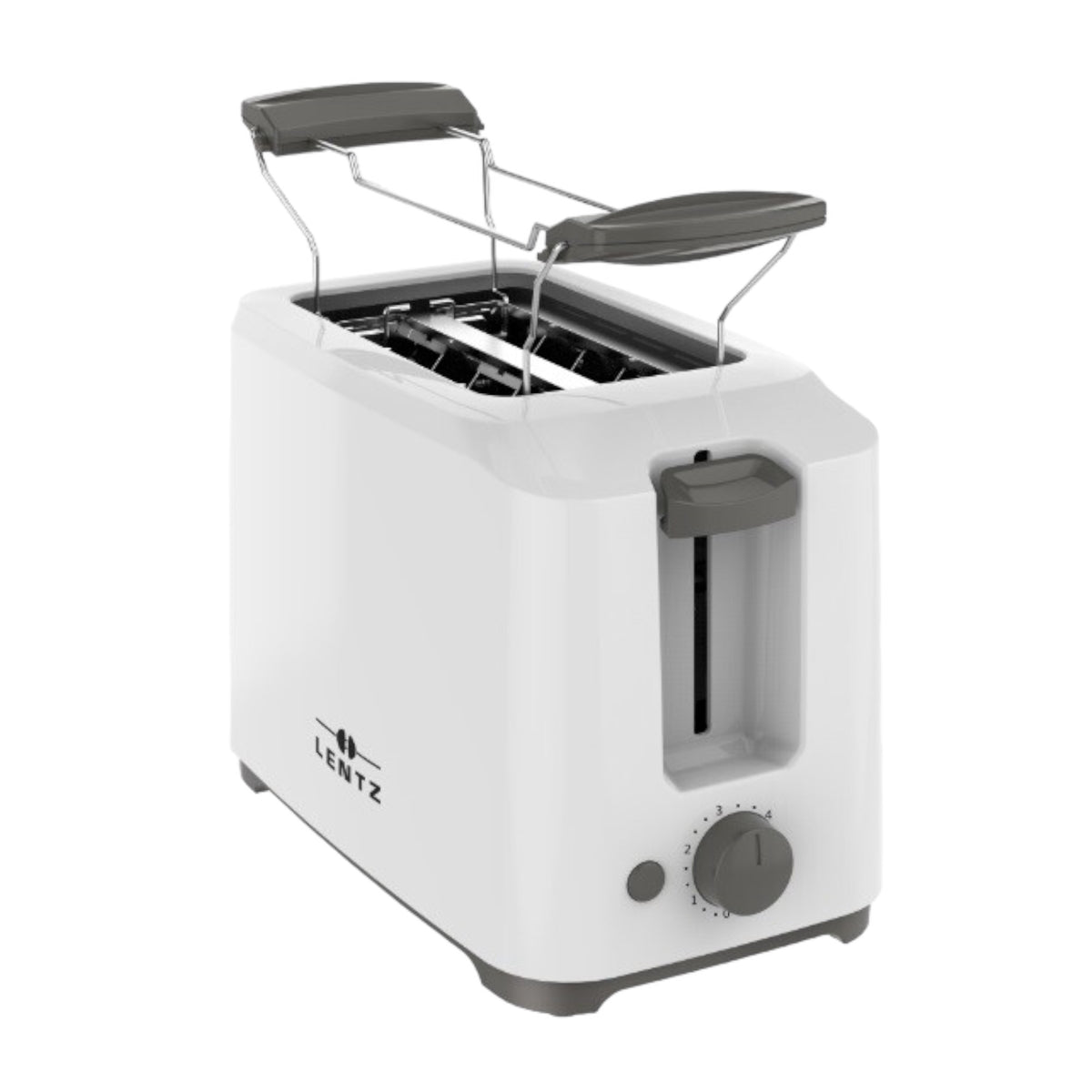 LENTZ Toaster 2-Scheiben – 700 Watt Weiß/Rot