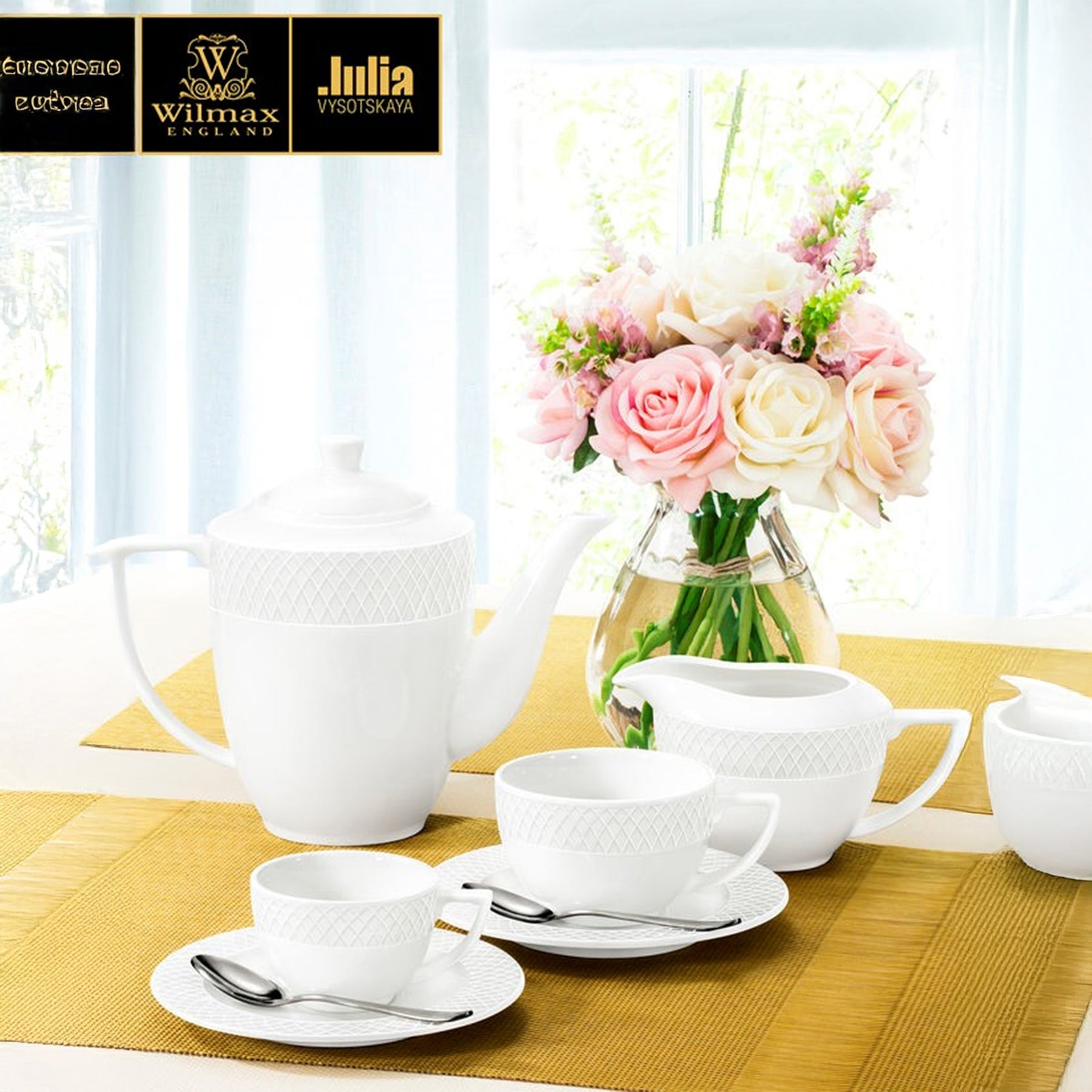 Wilmax Zucker- und Sahneset 2-teilig Porzellan 340 ml