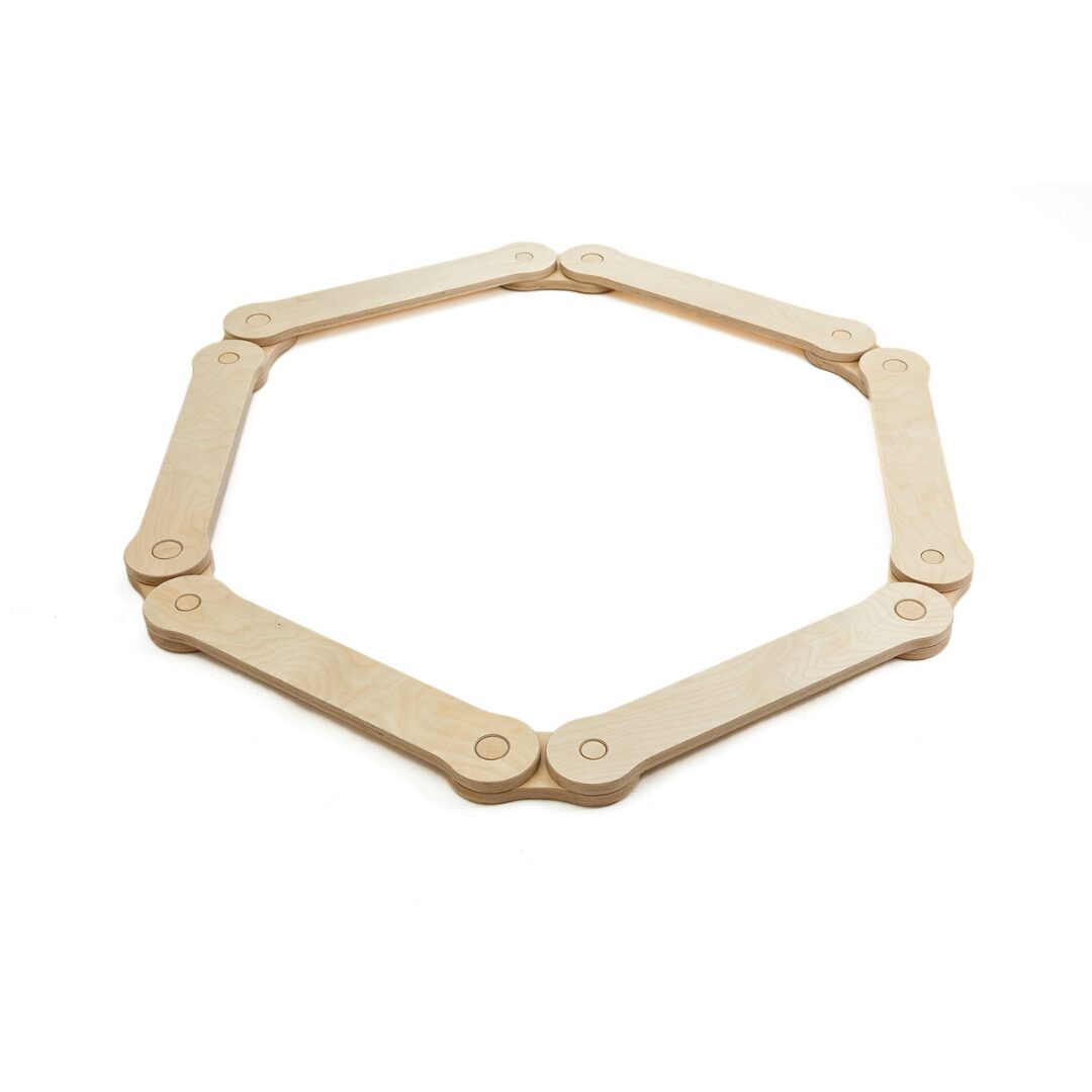 Cozy Collections Modularer Balancierbalken aus Naturholz – 6-teiliges Montessori-Set, Höhe 1,5 cm, für Kinder 2–8 Jahre