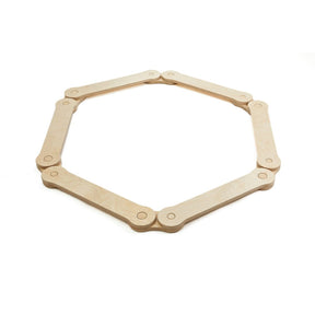 Cozy Collections Modularer Balancierbalken aus Naturholz – 6-teiliges Montessori-Set, Höhe 1,5 cm, für Kinder 2–8 Jahre