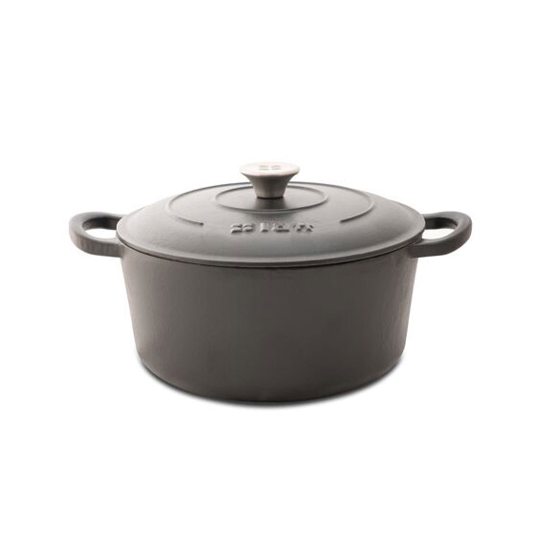 COCOTTE Lätt Gusseisen Bräter Rund - 26x12 cm, 4,8 L - Schwarz Emailliert
