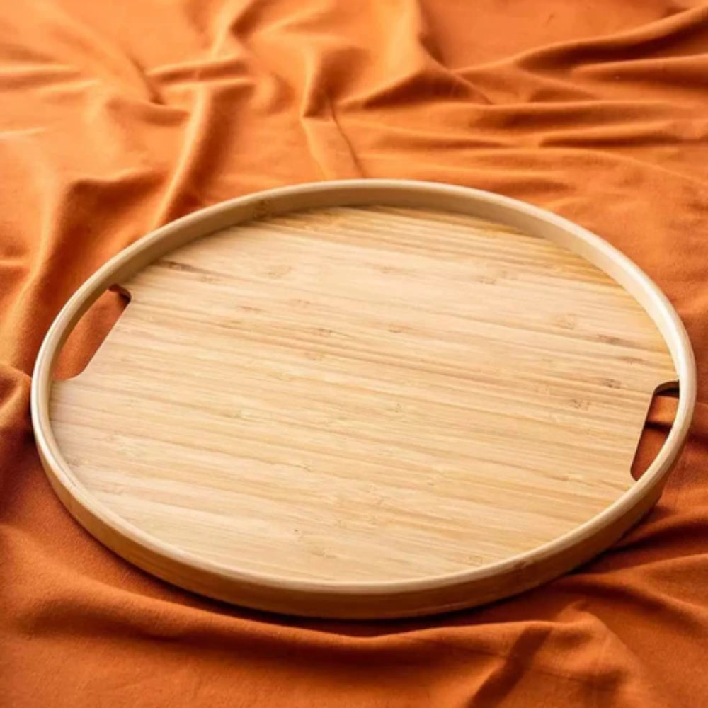 Bambus Tablett-Set oval 3-teilig - Serviertabletts