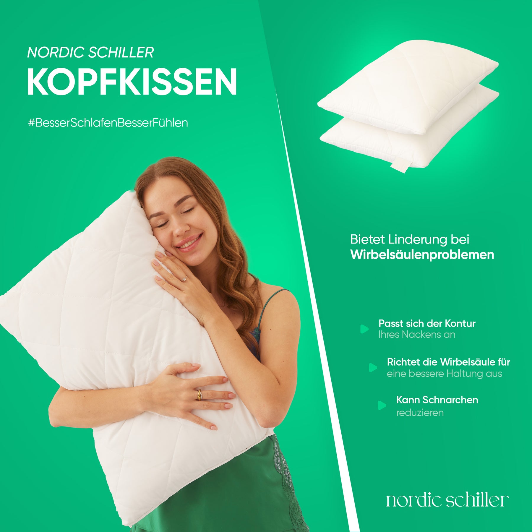 Nordic Schiller Klassisches Snow Point Kissen