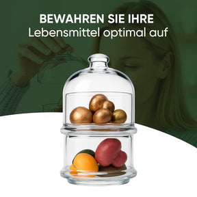 Pasabahce Kaffee & Dessert Set - 12 Glastassen 238 ml + 2 Servierschalen mit Deckel 230 ml