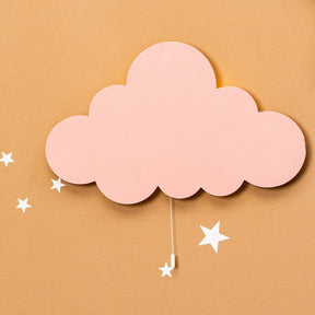 Cozy Collections LED-Sternen-Nachtlicht aus Naturholz – Rosa Stern / Wolken-Set (LED, Batteriebetrieb)