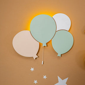Cozy Collections LED-Ballons-Nachtlicht aus Naturholz (LED, Batteriebetrieb)