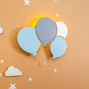 Cozy Collections LED-Ballons-Nachtlicht aus Naturholz (LED, Batteriebetrieb)