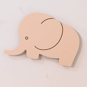 Cozy Collections Handbemalte LED-Wandleuchten mit Elefantenfamilie aus Holz | Mama, Papa, Baby