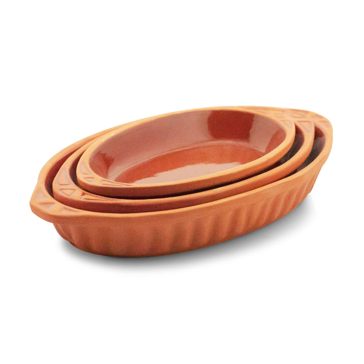 Viapot KILIS Medium 600 ml - Innen Braun Glasiert - Terrakotta-Auflaufform - 28×15,5×4,5 cm