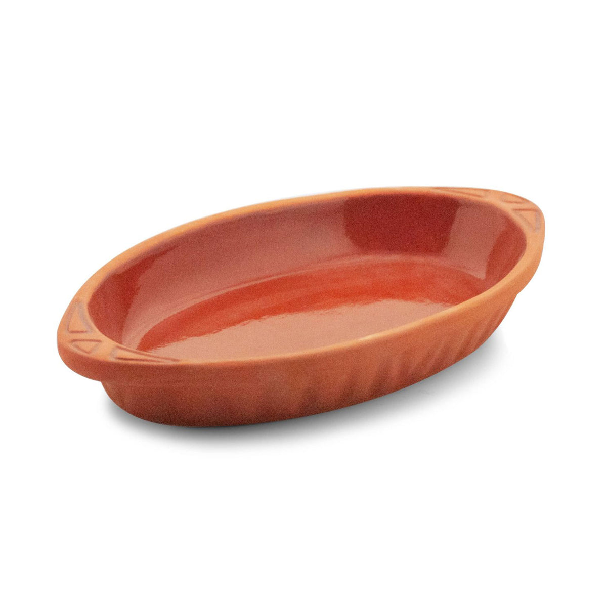 Viapot KILIS Medium 600 ml - Innen Braun Glasiert - Terrakotta-Auflaufform - 28×15,5×4,5 cm