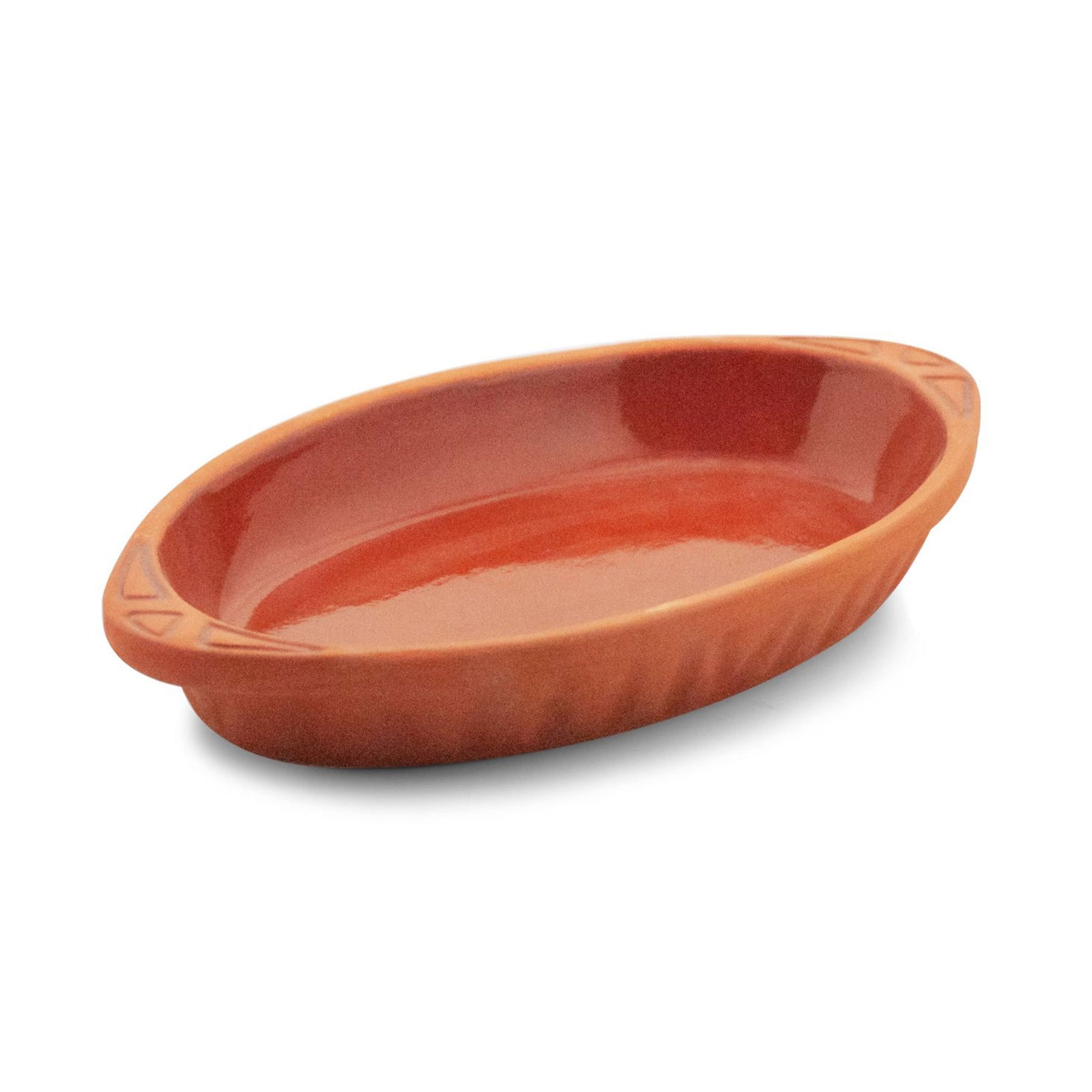 Viapot KILIS Medium 600 ml - Innen Braun Glasiert - Terrakotta-Auflaufform - 28×15,5×4,5 cm